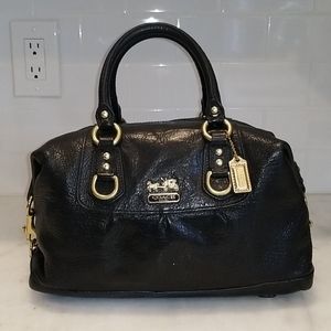 Coach Madison Sabrina Pebbled Leather Satchel